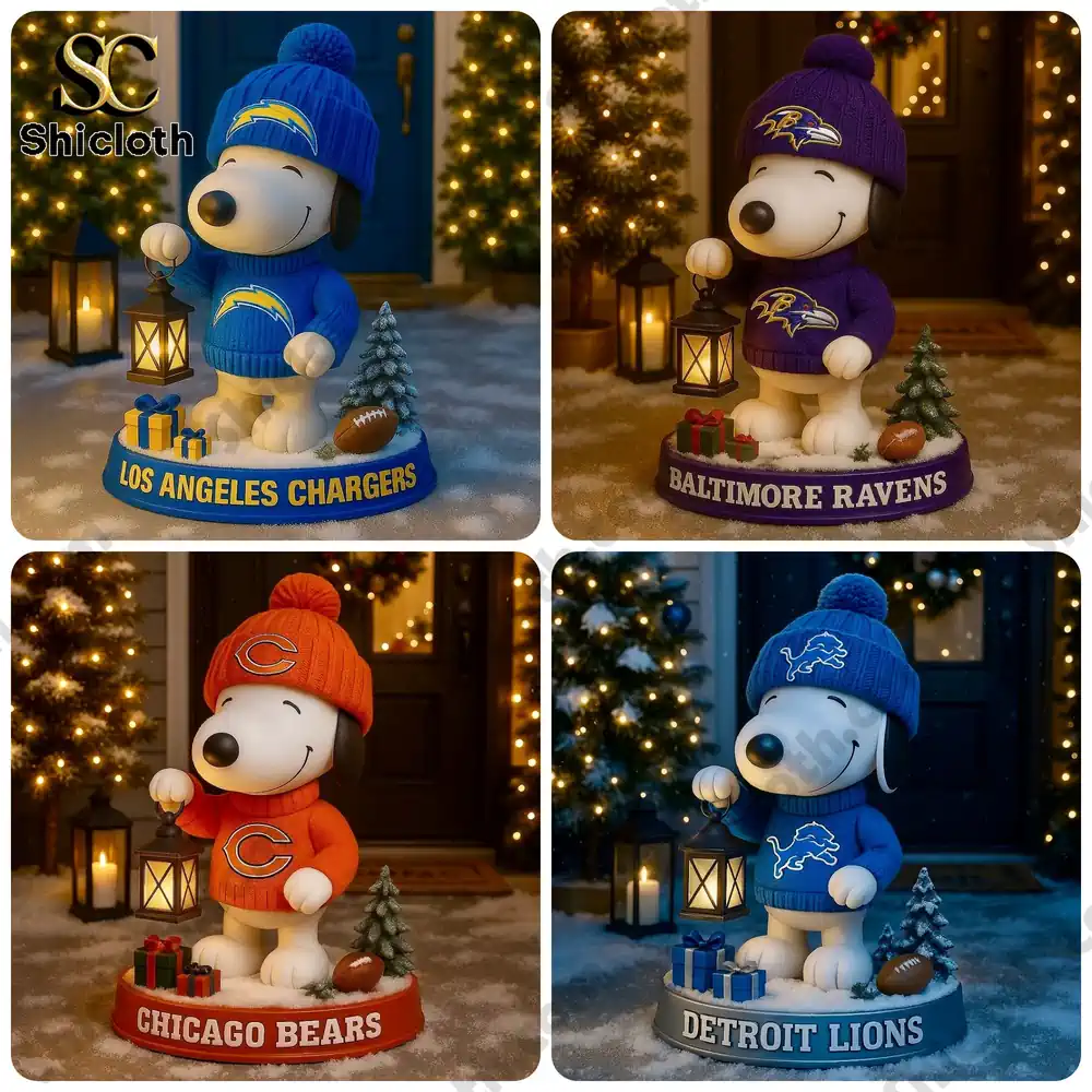 NFL x Snoopy Team Holiday Lantern Buddy Christmas Figure Doll 9 NFL x Snoopy Team Holiday Lantern Buddy Christmas Figure Doll - Image 9