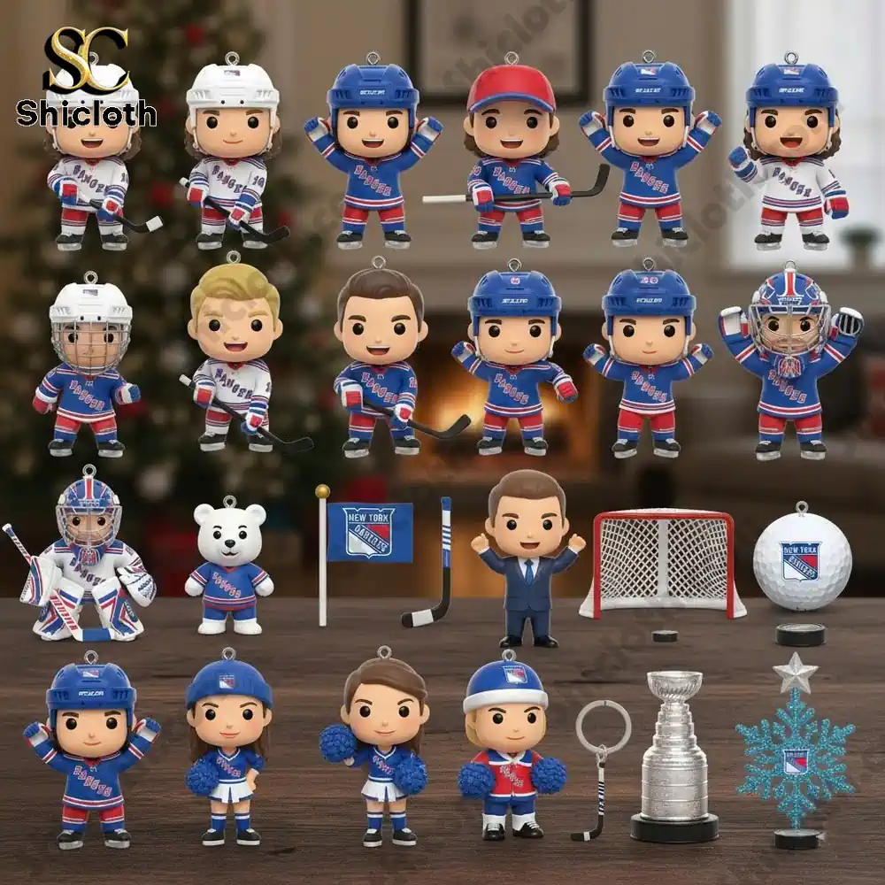 New York Rangers 100th Anniversary Limited Edition Advent Calendar 2025 3 Collection of New York Rangers themed miniature figurines and accessories displayed together!