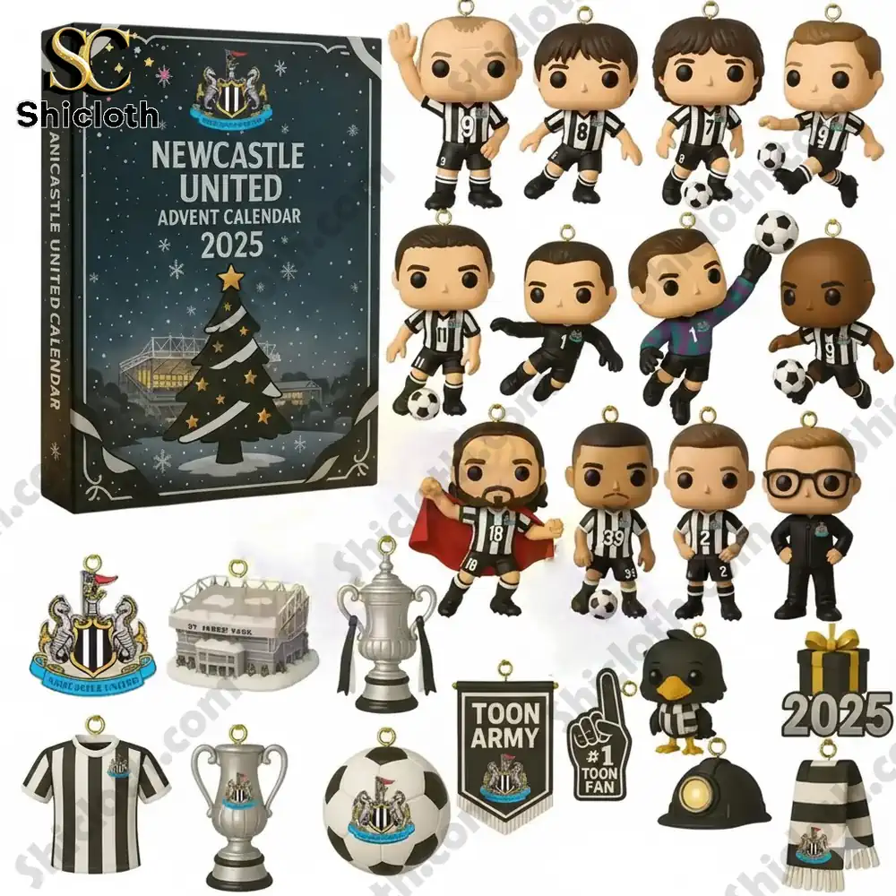 Newcastle United The Magpies Advent Calendar 2025 5 Full set of Newcastle United Advent Calendar 2025 mini figures and collectible ornaments.