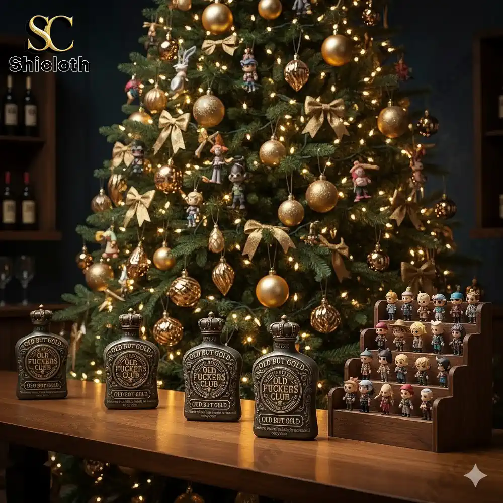 OLD BUT GOLD OLD FUCKERS CLUB Christmas Whiskey Bottle