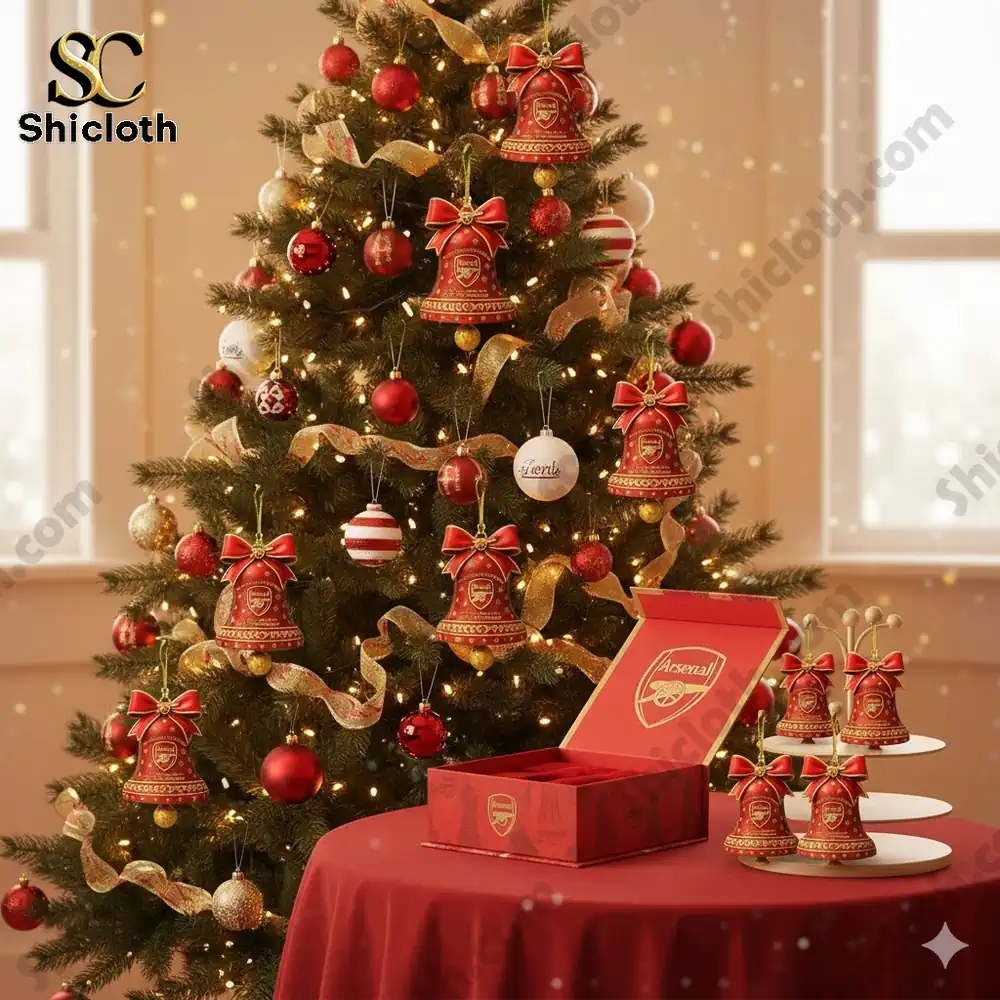 Official Arsenal FC Victoria Concordia 140th Anniversary Christmas Bell Ornament