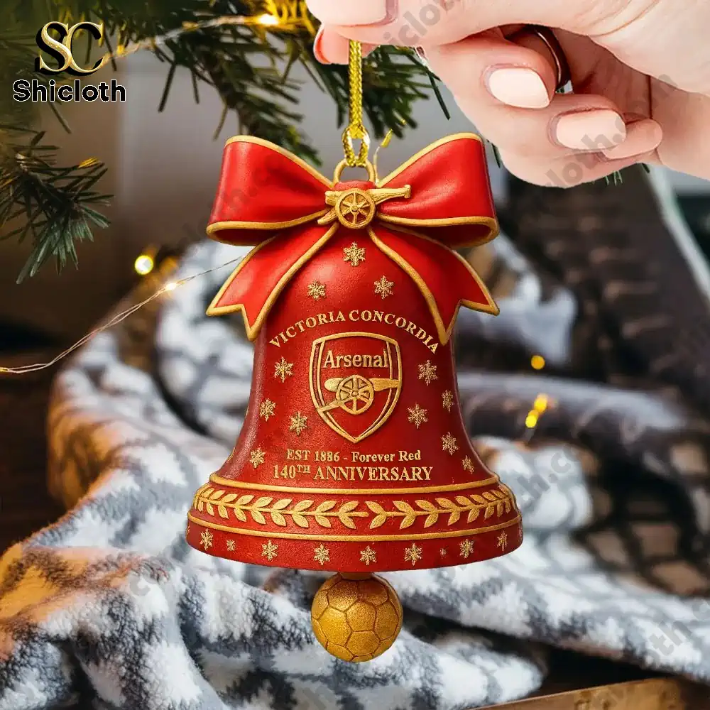 Official Arsenal FC Victoria Concordia 140th Anniversary Christmas Bell Ornament 4 Official Arsenal FC Victoria Concordia 140th Anniversary Christmas Bell Ornament - Image 4