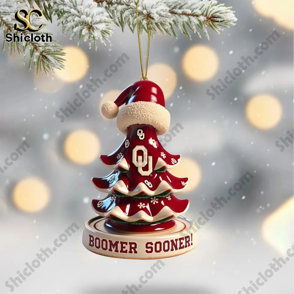 Oklahoma Sooners Christmas Tree Topper And Ornament Set 2025 5 Oklahoma Sooners Christmas Tree Topper And Ornament Set 2025 - Image 5