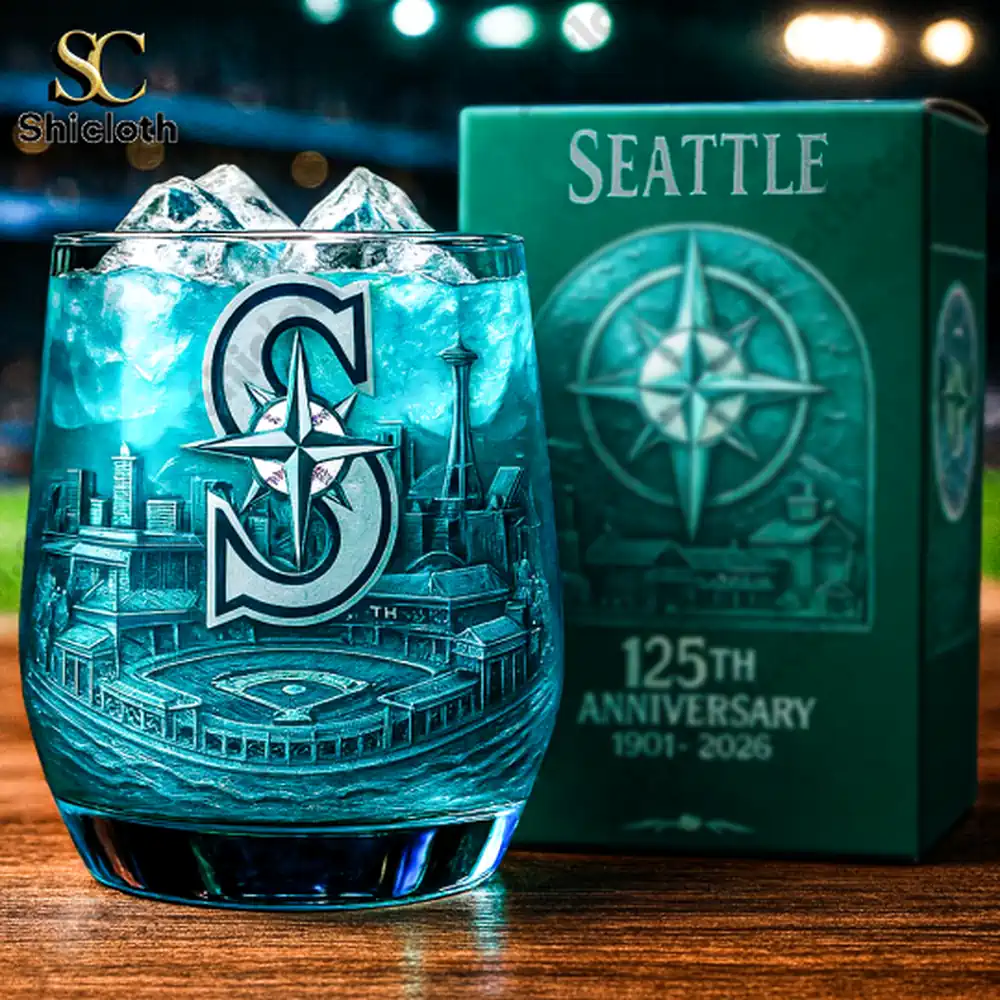 SEATTLE 125th Anniversary Christmas Whiskey Glass