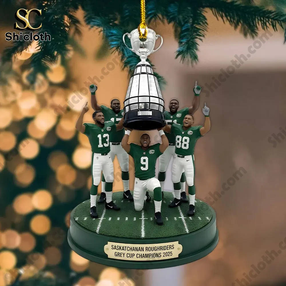 Saskatchewan Roughriders 2025 Grey Cup Champions Custom Acrylic Ornament 3 Saskatchewan Roughriders 2025 Grey Cup Champions Custom Acrylic Ornament - Image 3