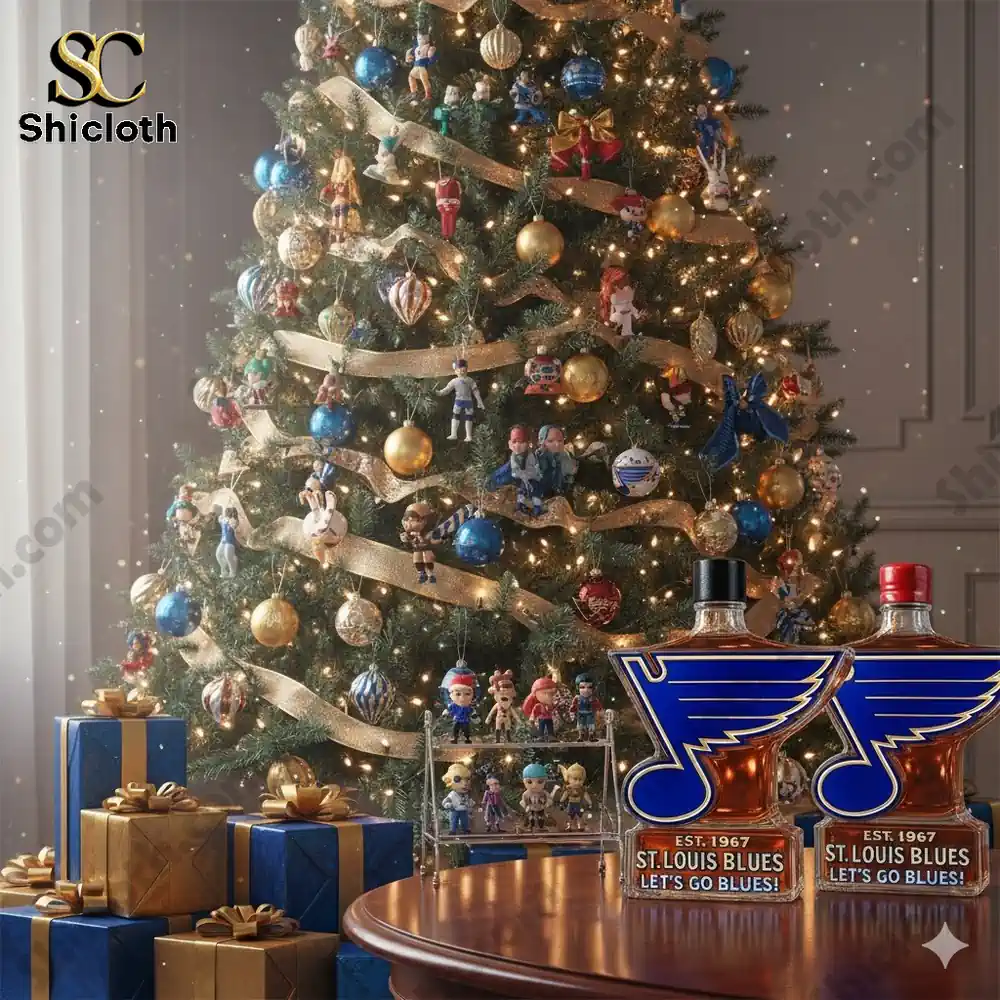 St. Louis Blues Limited Edition Christmas Whiskey Bottle