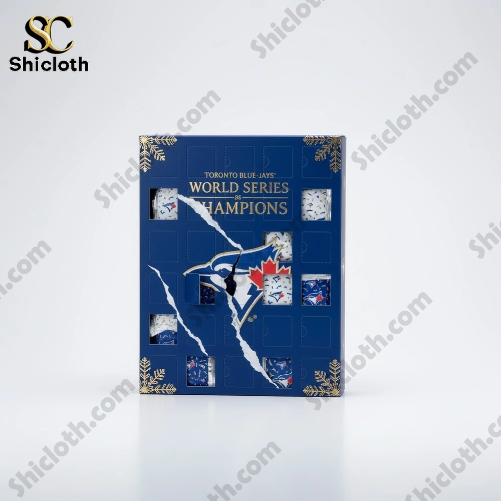 Toronto Blue Jays World Series Champions Advent Calendar 2025 5 The Toronto Blue Jays World Series Champions Advent Calendar box with opened doors revealing small surprises inside.