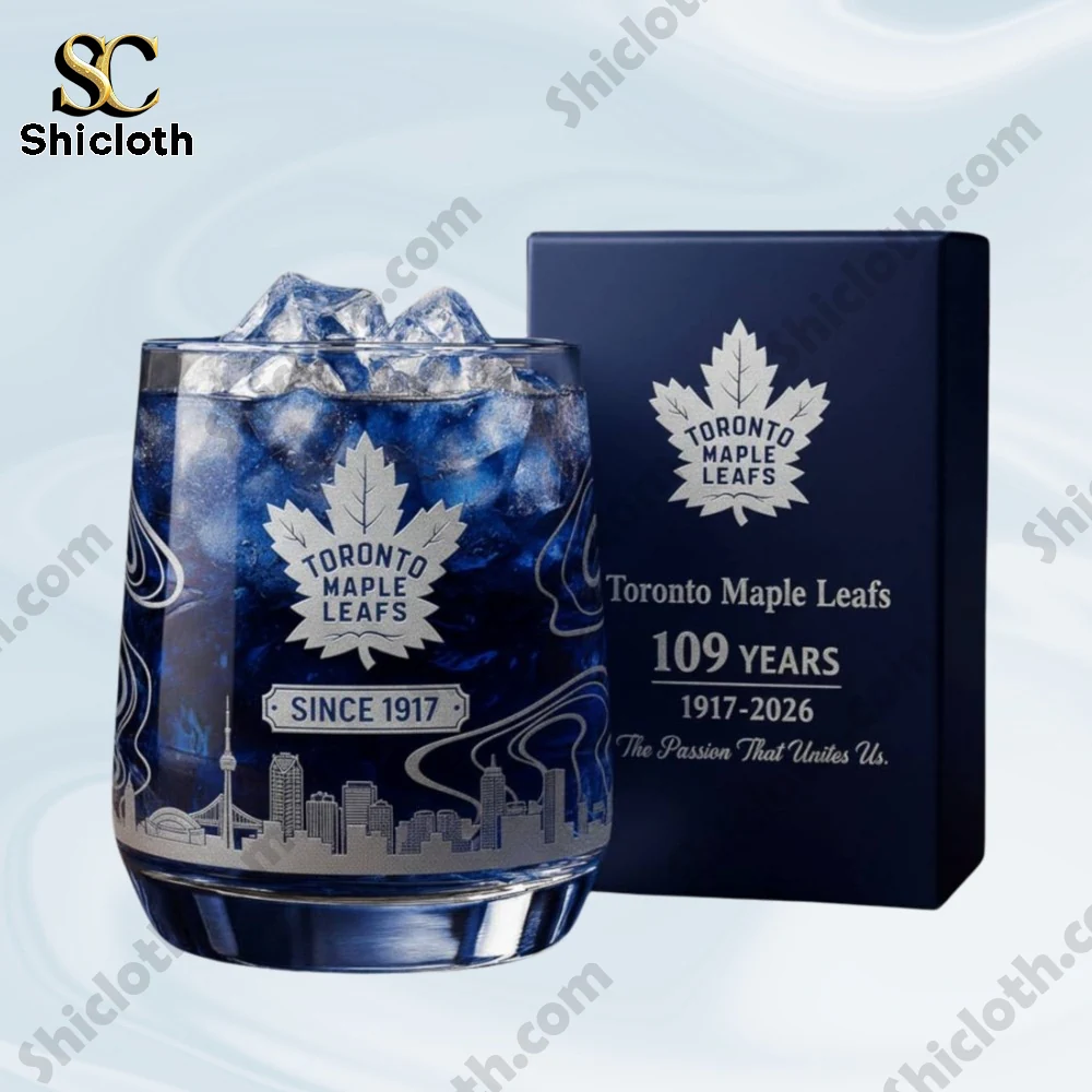 Toronto Maple Leafs 109 Years 19172026 Christmas Whiskey Glass
