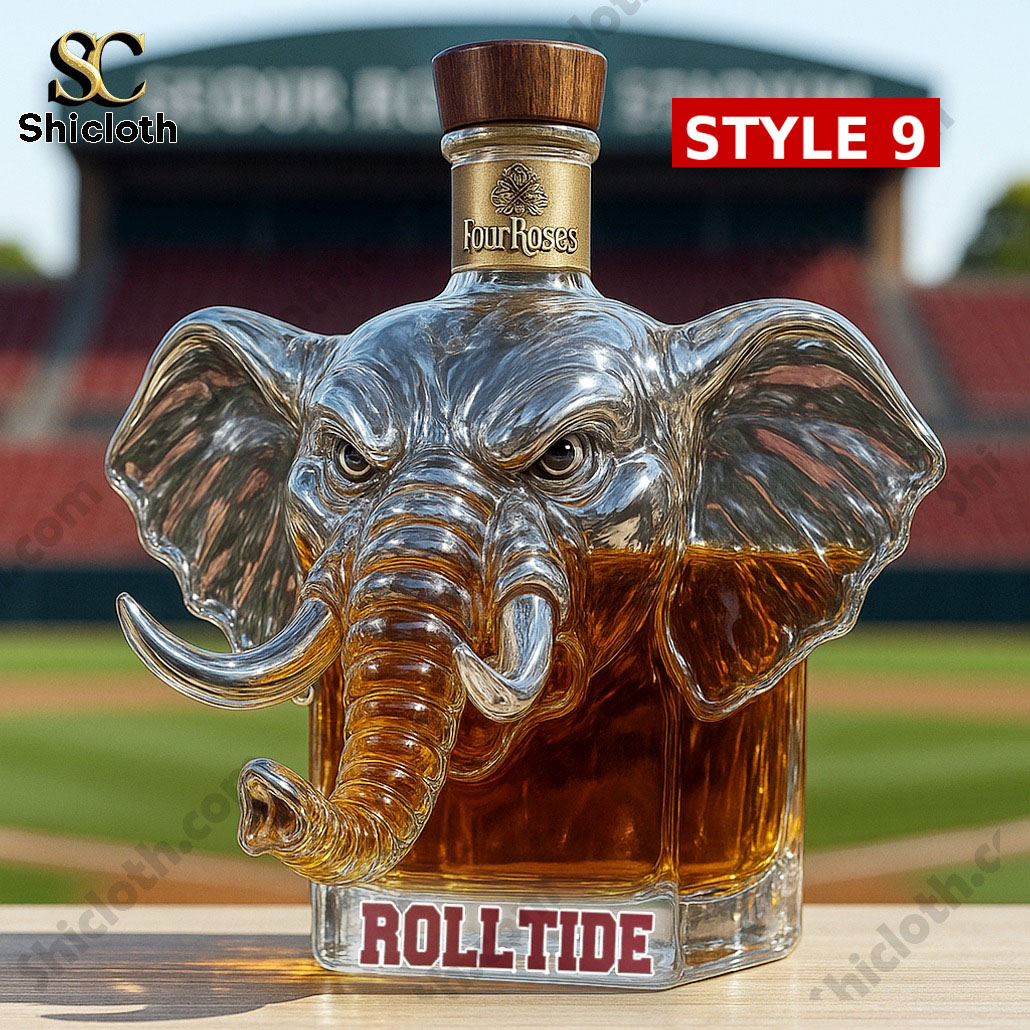 NEW University of Alabama Big Al Whiskey Bottle 9 NEW University of Alabama Big Al Whiskey Bottle - Image 9