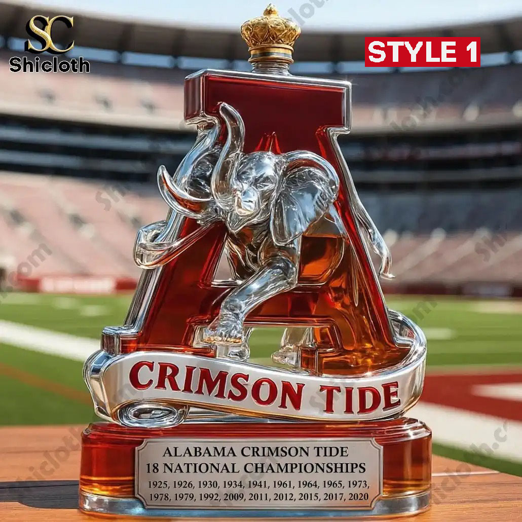 NEW University of Alabama Big Al Whiskey Bottle