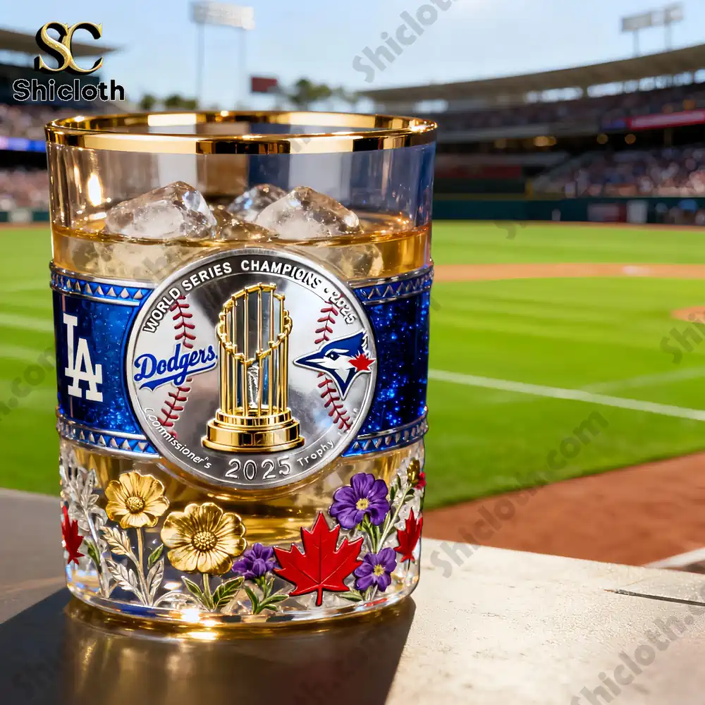 Championship baseball glass displayed at stadium field!