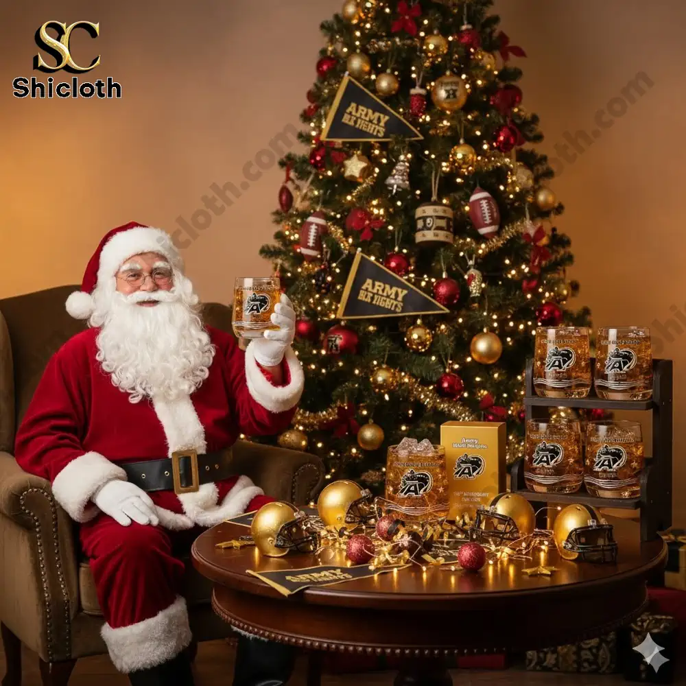 Army Black Knights 136th Anniversary Whiskey Glass Christmas Gift