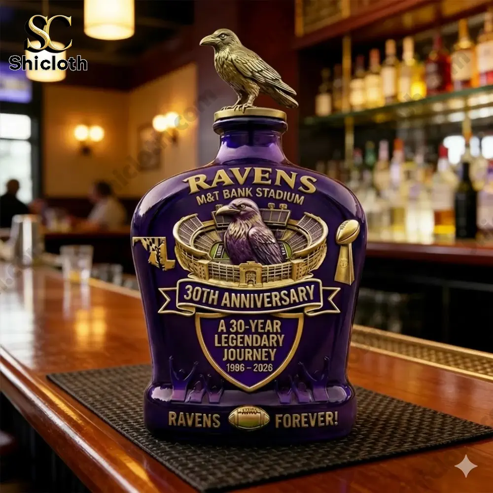 Ravens anniversary bottle on bar counter!