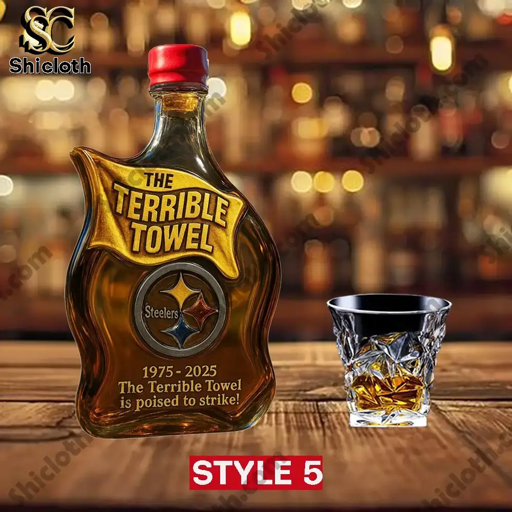 The Terrible Towel 50th Anniversary Christmas Gift Whiskey Bottle 4 The Terrible Towel 50th Anniversary Christmas Gift Whiskey Bottle - Image 4