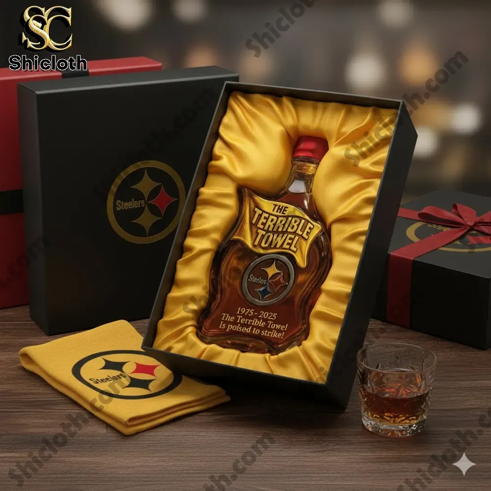 The Terrible Towel 50th Anniversary Christmas Gift Whiskey Bottle 6 The Terrible Towel 50th Anniversary Christmas Gift Whiskey Bottle - Image 6