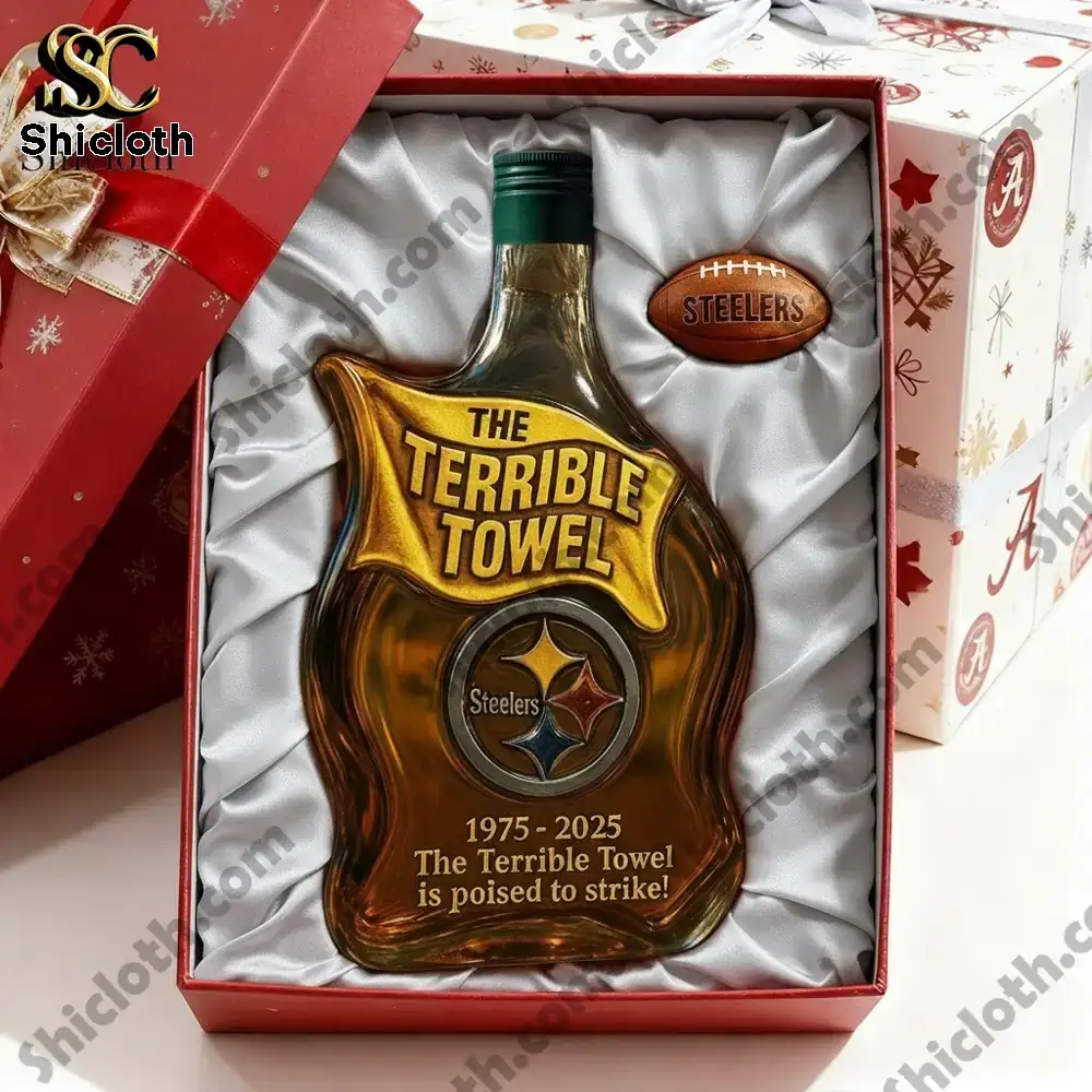 The Terrible Towel 50th Anniversary Christmas Gift Whiskey Bottle 7 The Terrible Towel 50th Anniversary Christmas Gift Whiskey Bottle - Image 7