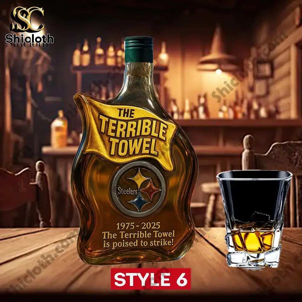 The Terrible Towel 50th Anniversary Christmas Gift Whiskey Bottle 8 The Terrible Towel 50th Anniversary Christmas Gift Whiskey Bottle - Image 8