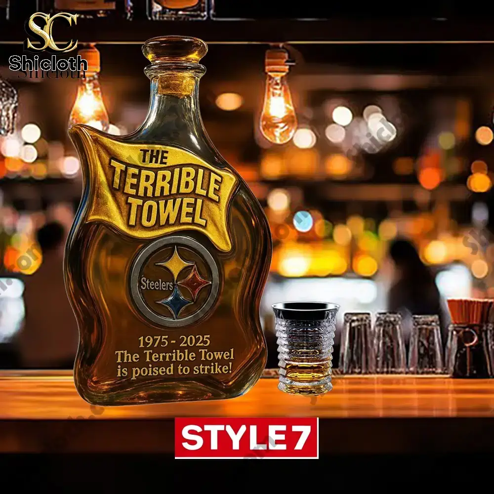 The Terrible Towel 50th Anniversary Christmas Gift Whiskey Bottle 9 The Terrible Towel 50th Anniversary Christmas Gift Whiskey Bottle - Image 9