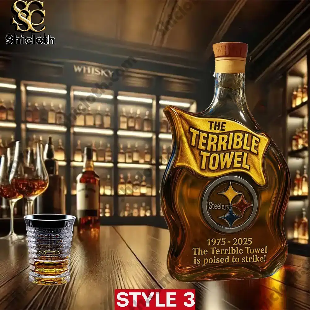 The Terrible Towel 50th Anniversary Christmas Gift Whiskey Bottle 12 The Terrible Towel 50th Anniversary Christmas Gift Whiskey Bottle - Image 12