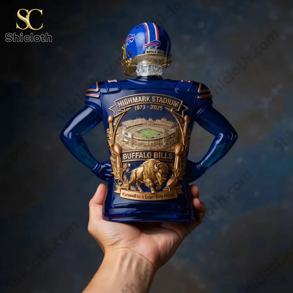 Demogorgon Sculpted Whiskey Glass 168 Buffalo Bills stadium tribute figure held in hand!