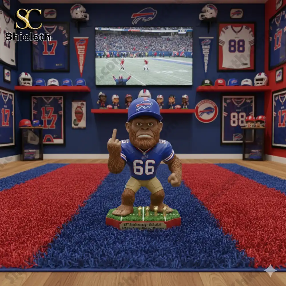 Buffalo football mascot figure display!