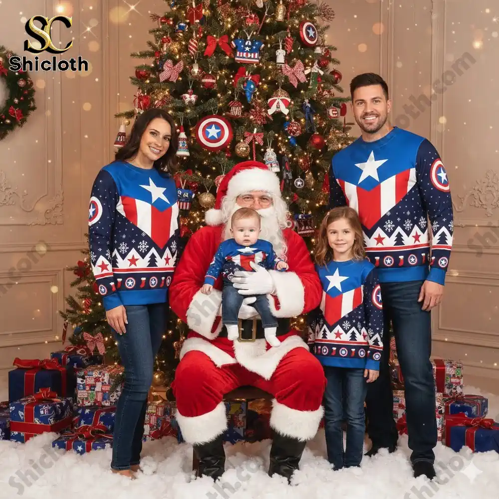 Captain America Ugly Christmas Sweater