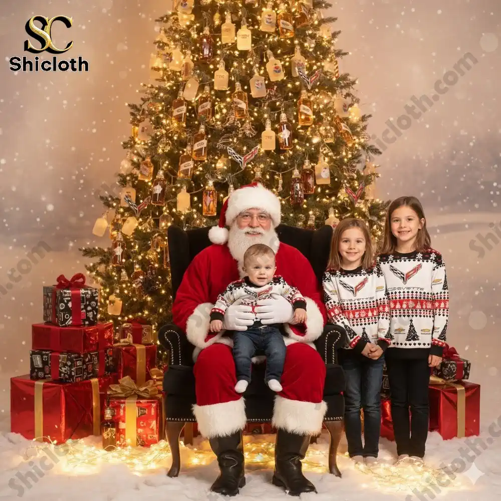 Chevrolet Corvette Racing Car Ugly Christmas Sweater