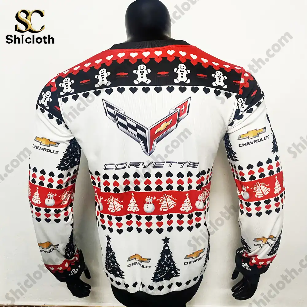 Chevrolet Corvette Racing Car Ugly Christmas Sweater 3 Chevrolet Corvette Racing Car Ugly Christmas Sweater - Image 3