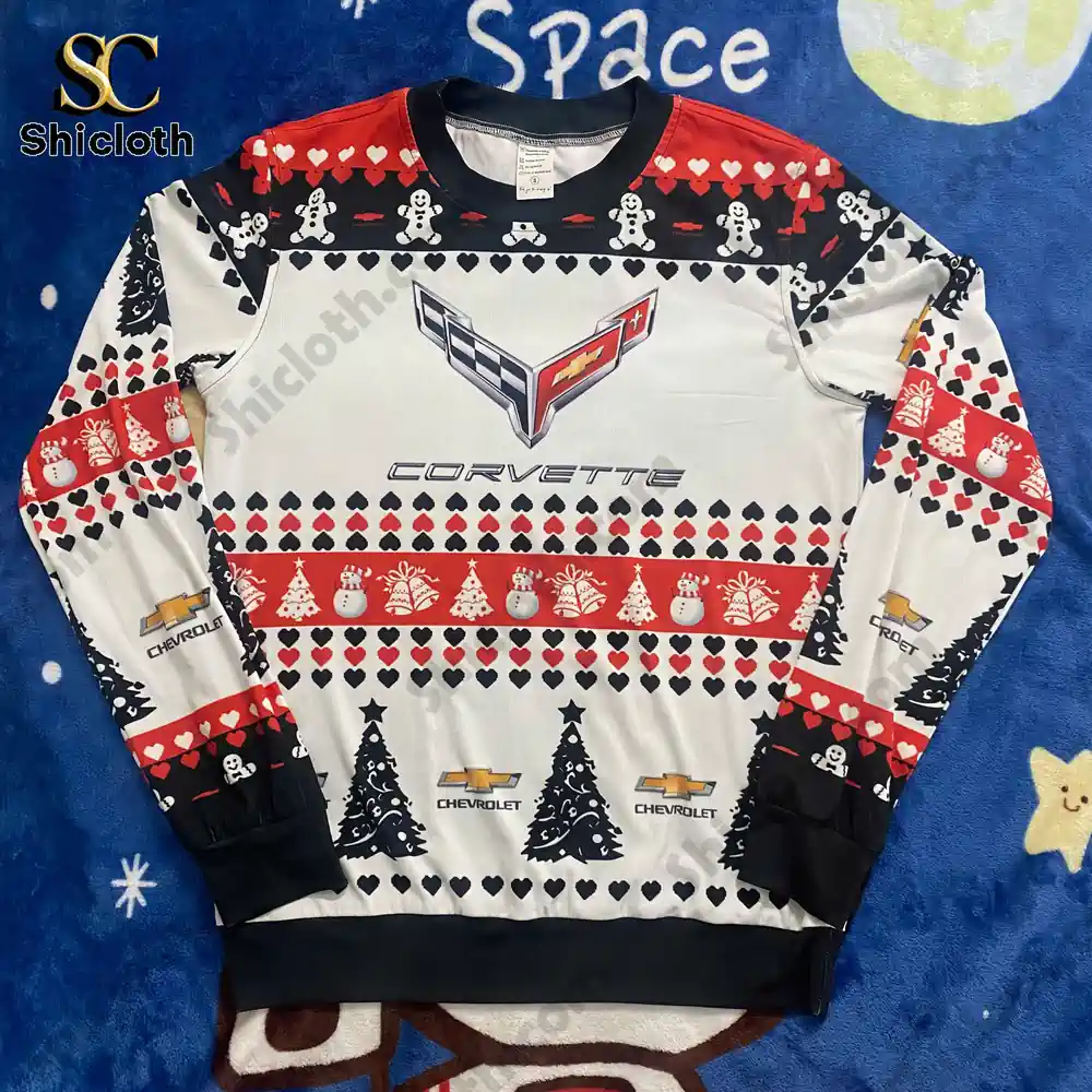 Chevrolet Corvette Racing Car Ugly Christmas Sweater 4 Chevrolet Corvette Racing Car Ugly Christmas Sweater - Image 4