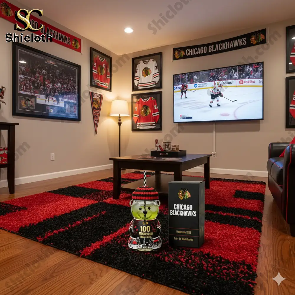 Chicago Blackhawks 100th Anniversary Bear Cup