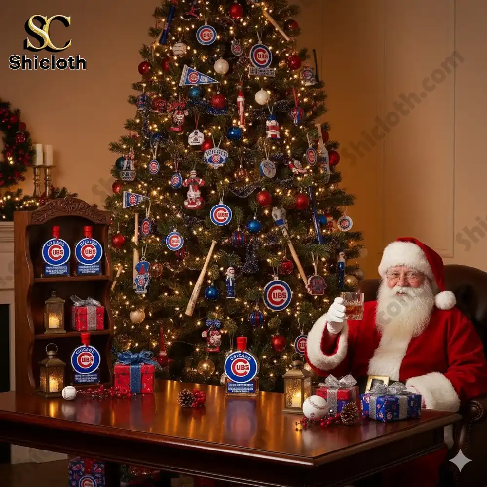 Chicago Cubs 155th Anniversary 2016 World Series Champions Whiskey Bottle