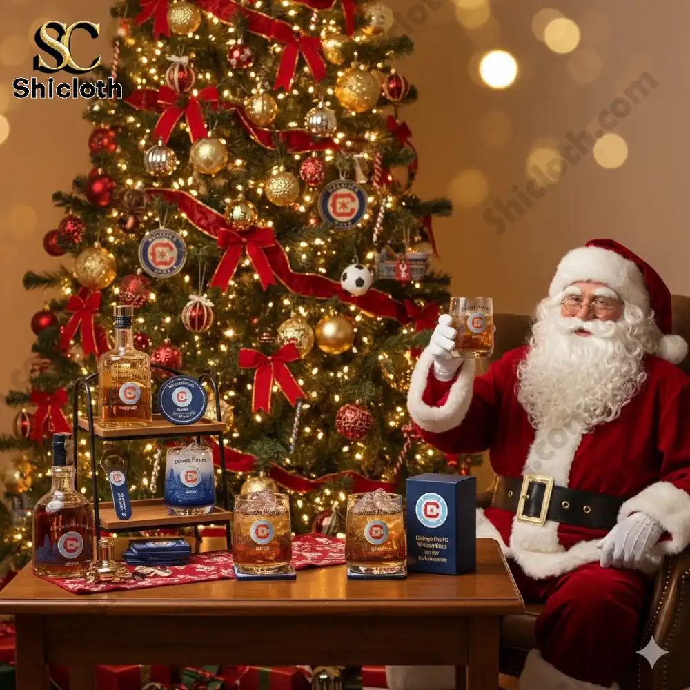 Chicago Fire FC MLS Whiskey Glass Christmas Gift