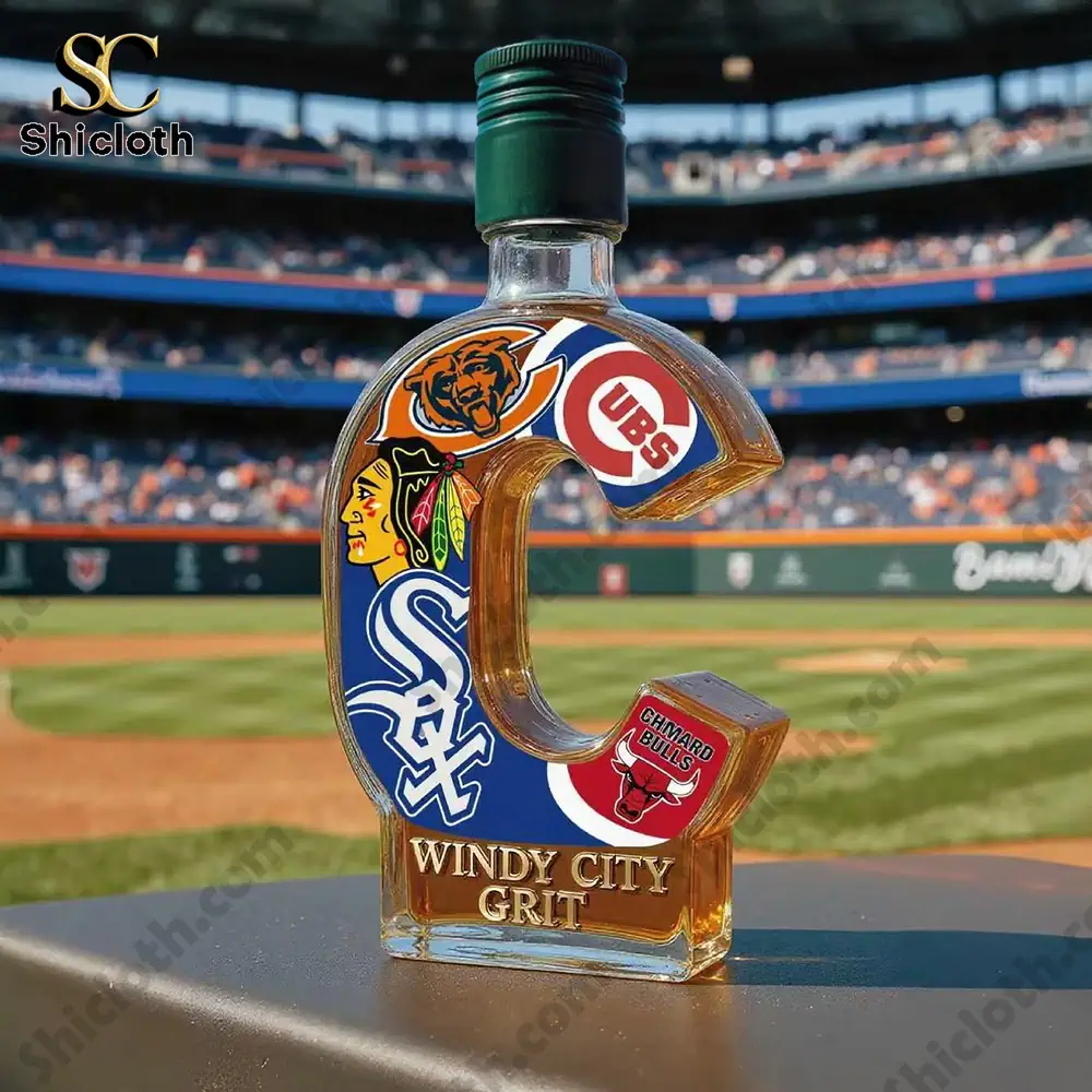 Chicago Sports Fans Windy City Grit Whiskey Bottle Christmas Gift 3 Chicago Sports Fans Windy City Grit Whiskey Bottle Christmas Gift - Image 3