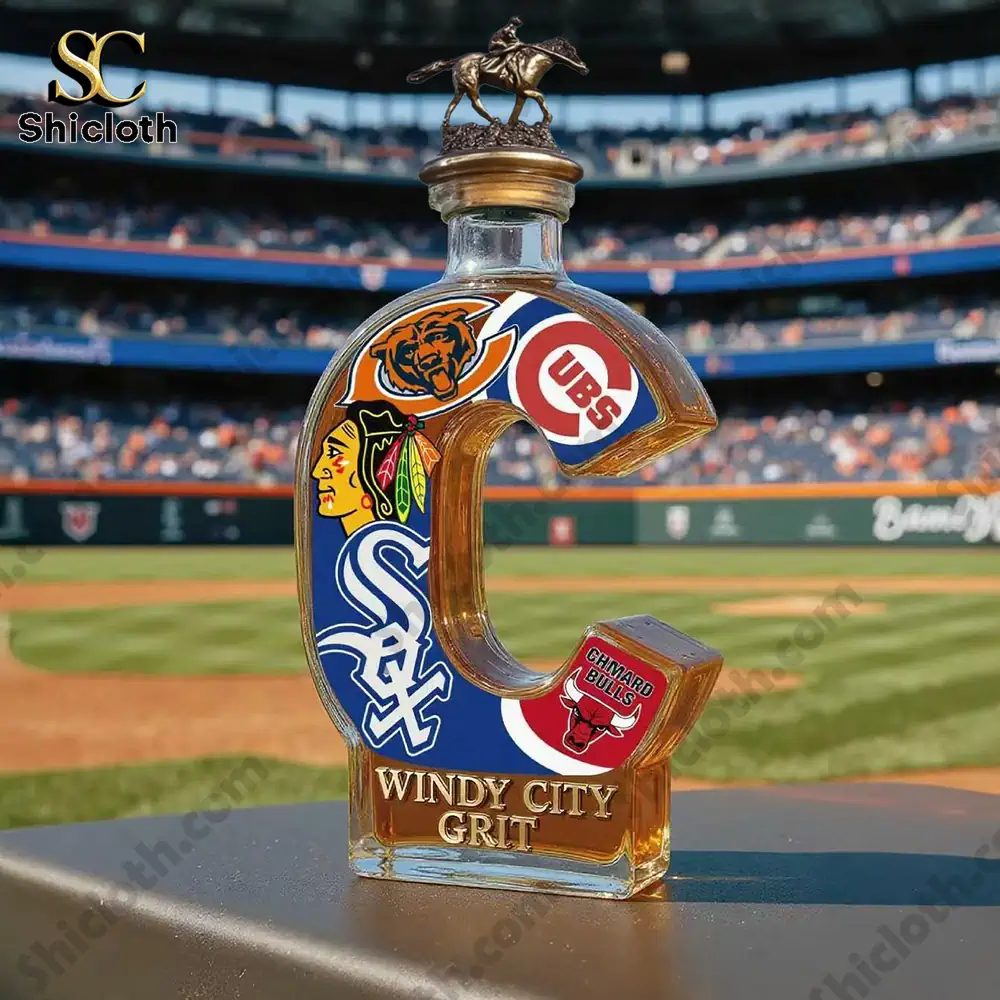 Chicago Sports Fans Windy City Grit Whiskey Bottle Christmas Gift 4 Chicago Sports Fans Windy City Grit Whiskey Bottle Christmas Gift - Image 4
