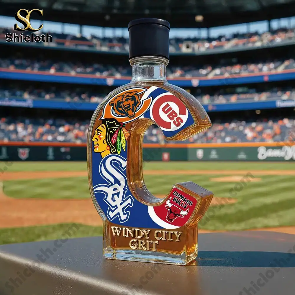 Chicago Sports Fans Windy City Grit Whiskey Bottle Christmas Gift 6 Chicago Sports Fans Windy City Grit Whiskey Bottle Christmas Gift - Image 6