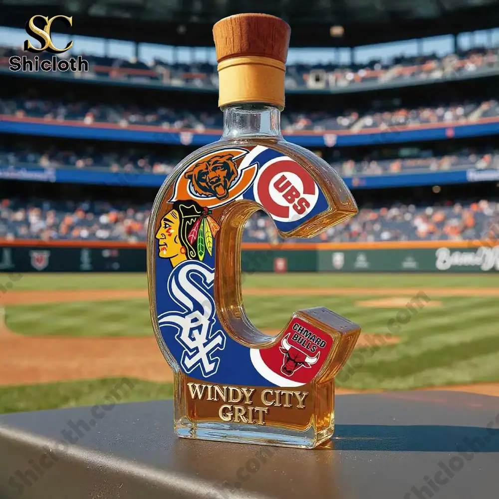 Chicago Sports Fans Windy City Grit Whiskey Bottle Christmas Gift 7 Chicago Sports Fans Windy City Grit Whiskey Bottle Christmas Gift - Image 7