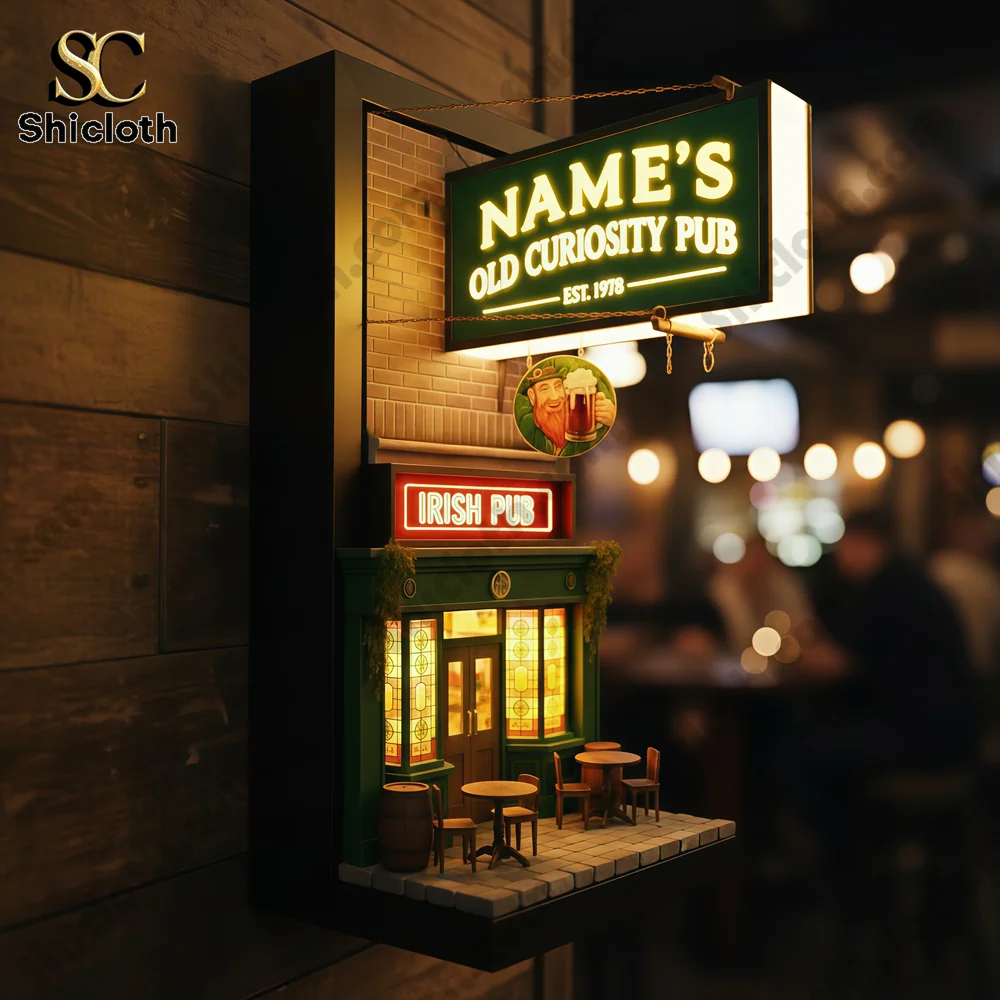 Dungeons & Dragons 52nd Anniversary Limited Pop Figure Doll 26 Custom Irish Pub Miniature 3D Wall Decor