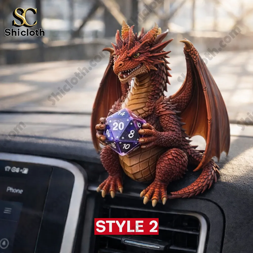 Alternative view of DND Dragon of Fate Desk Companion 3D Resin Figurine