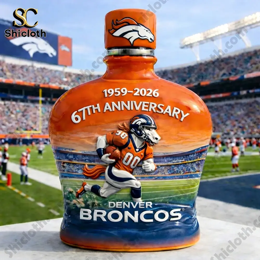 Demogorgon Sculpted Whiskey Glass 162 Denver Broncos anniversary collectible bottle at stadium!