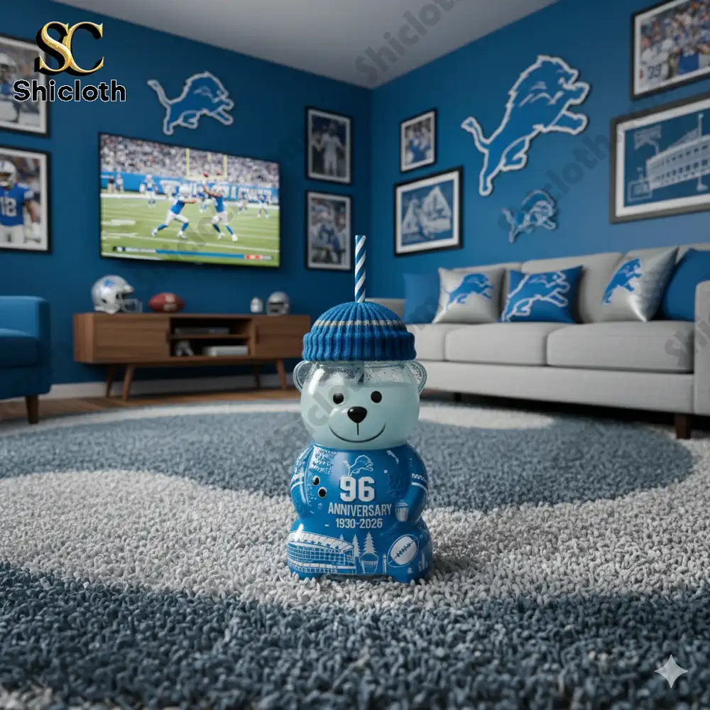 Detroit Lions 96th Anniversary Collectible Bear Cup
