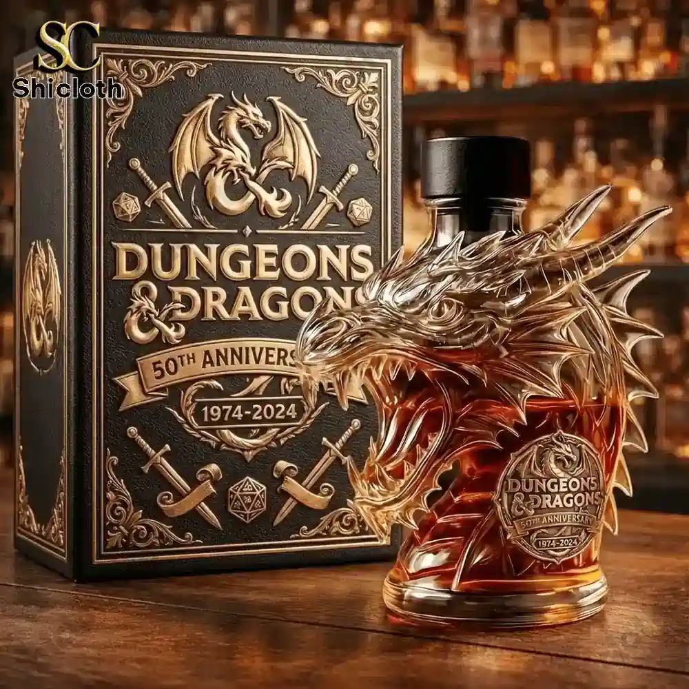 Alternative view of Dungeons And Dragons 50Th Anniversary Dragon Whiskey Bottle