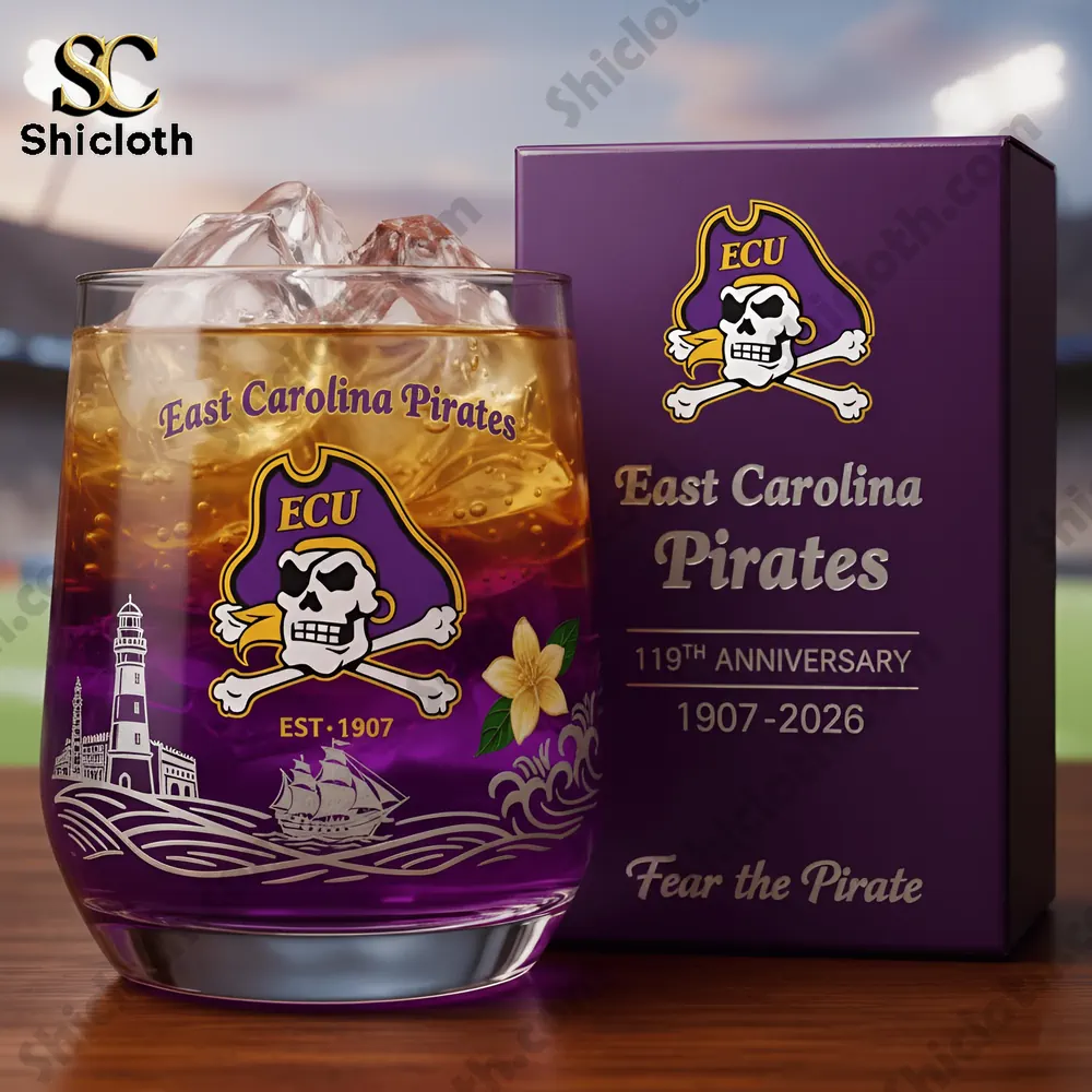 East Carolina University Pirates 119th Anniversary Whisky Glass