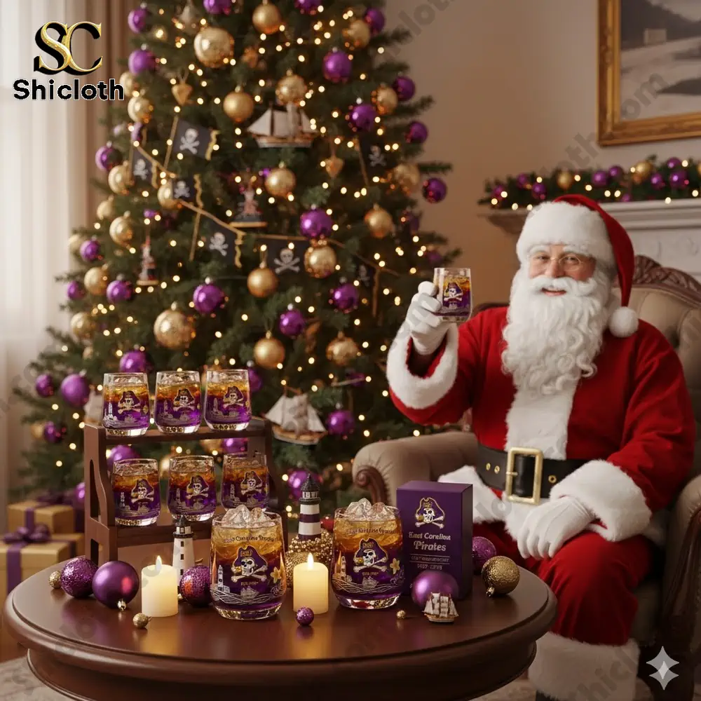 East Carolina University Pirates 119th Anniversary Whiskey Glass Christmas Gift