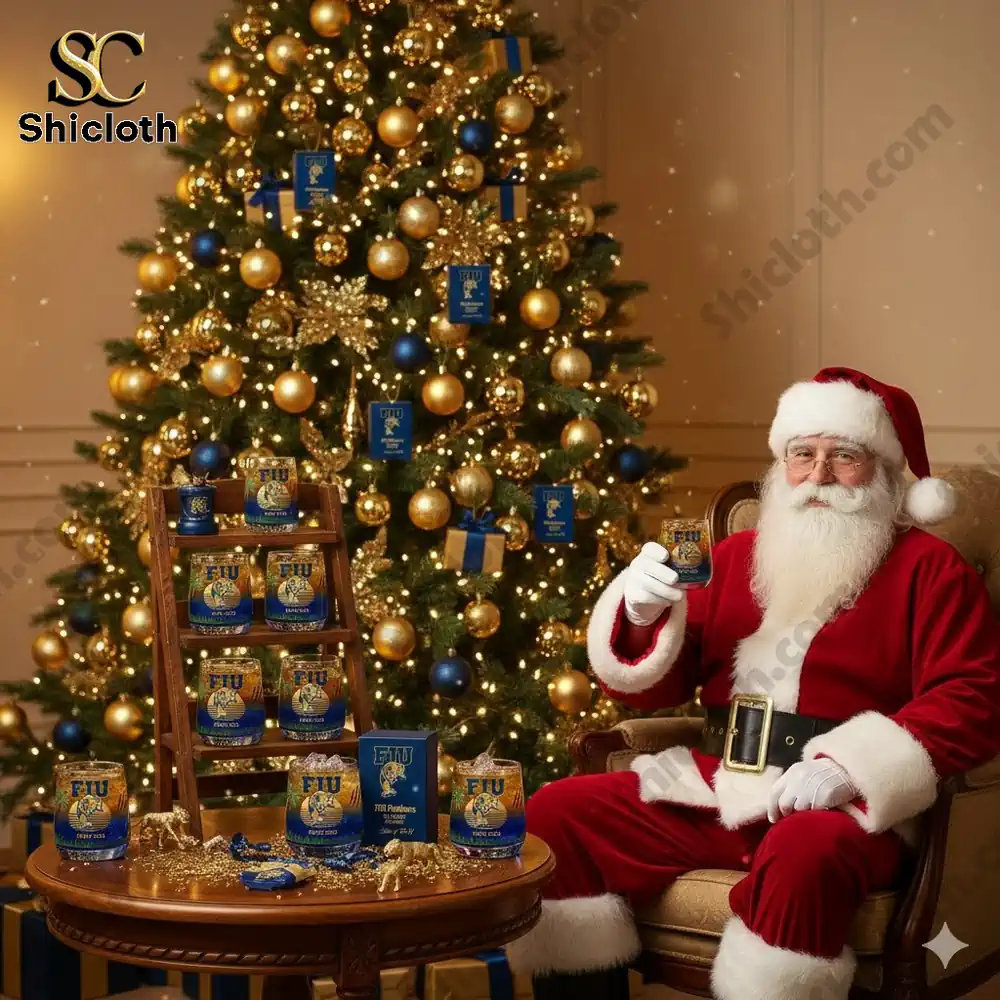 FIU Panthers football 24th Anniversary Whiskey Glass Christmas Gift