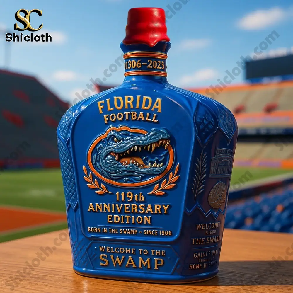 Florida football blue collector bottle with red wax style top!