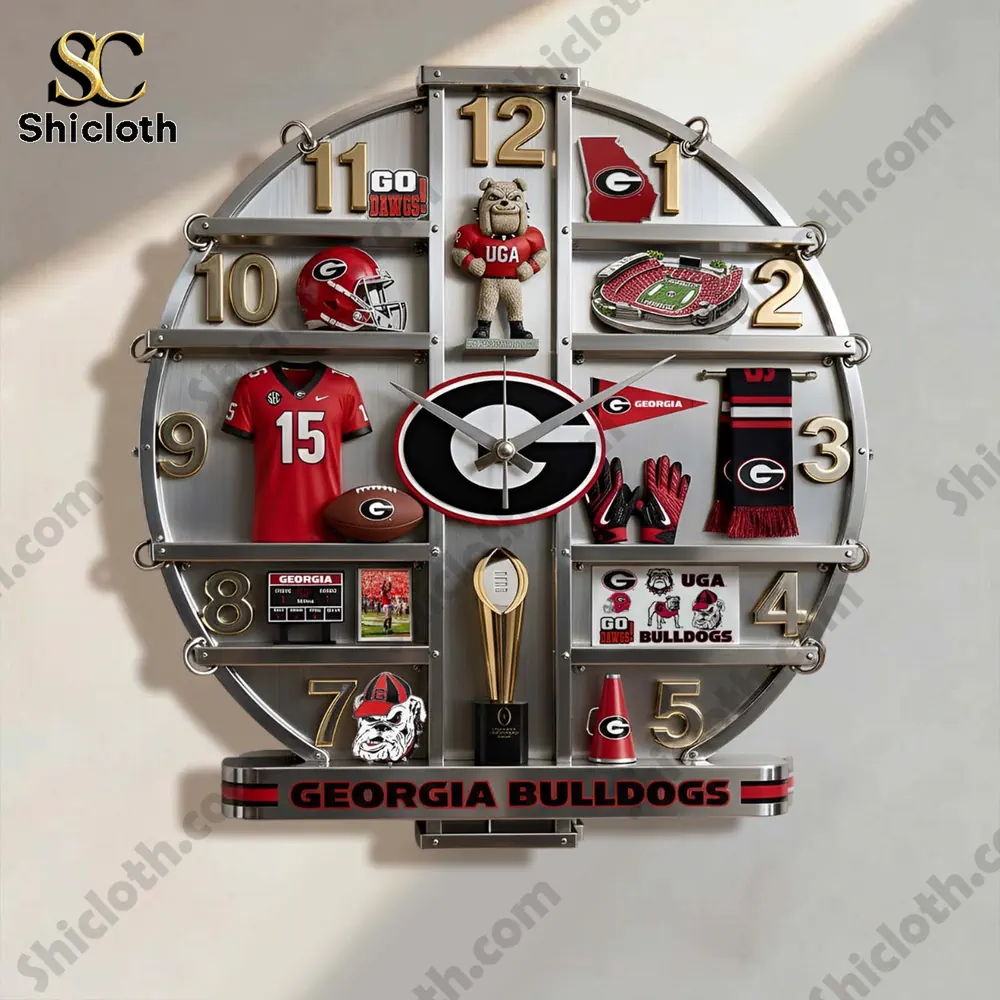 Georgia Bulldogs Home Decorative Wall Clock