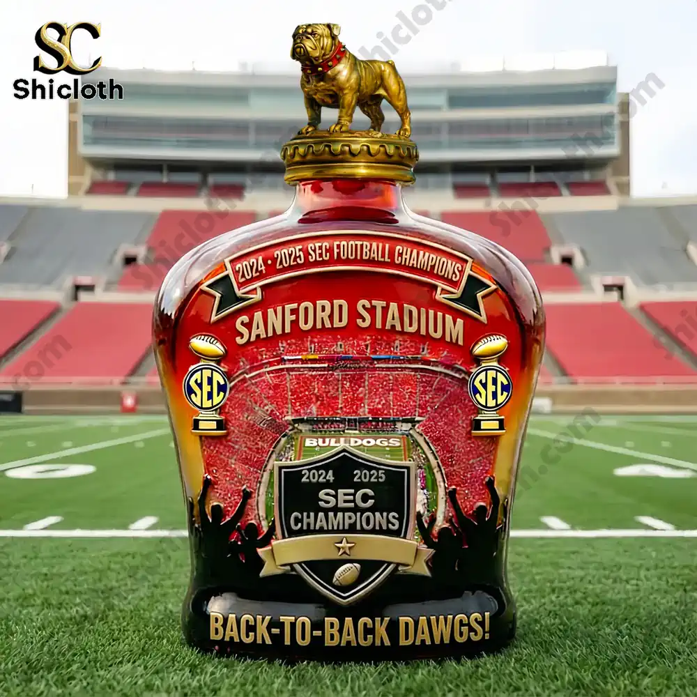 Georgia Bulldogs champions bottle on football field!