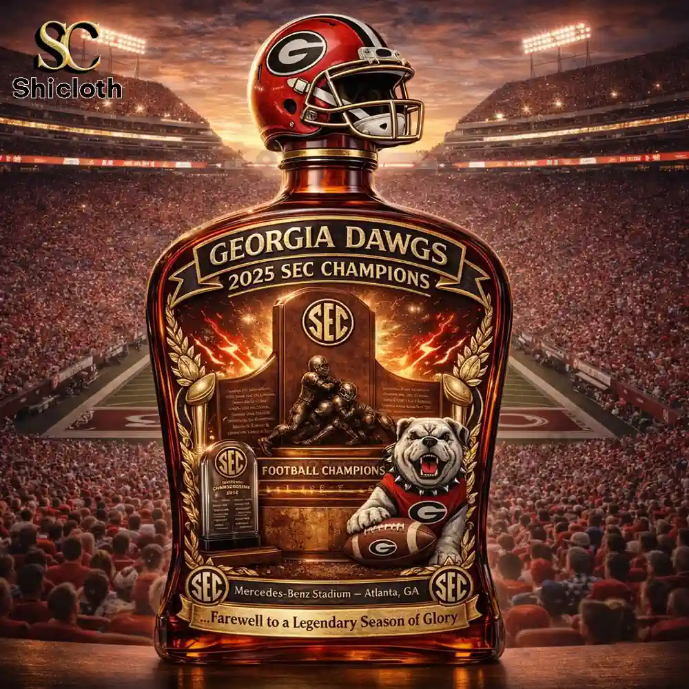 Demogorgon Sculpted Whiskey Glass 200 Georgia Dawgs championship bottle with football helmet and bulldog mascot!