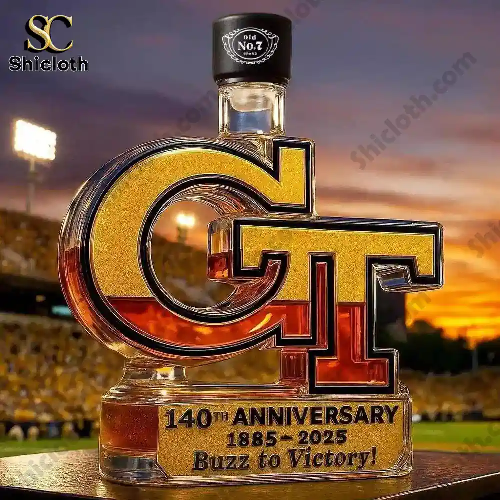 Georgia Tech Yellow Jackets 140th Anniversary?Whiskey Bottle Christmas Gift 3 Georgia Tech Yellow Jackets 140th Anniversary?Whiskey Bottle Christmas Gift - Image 3