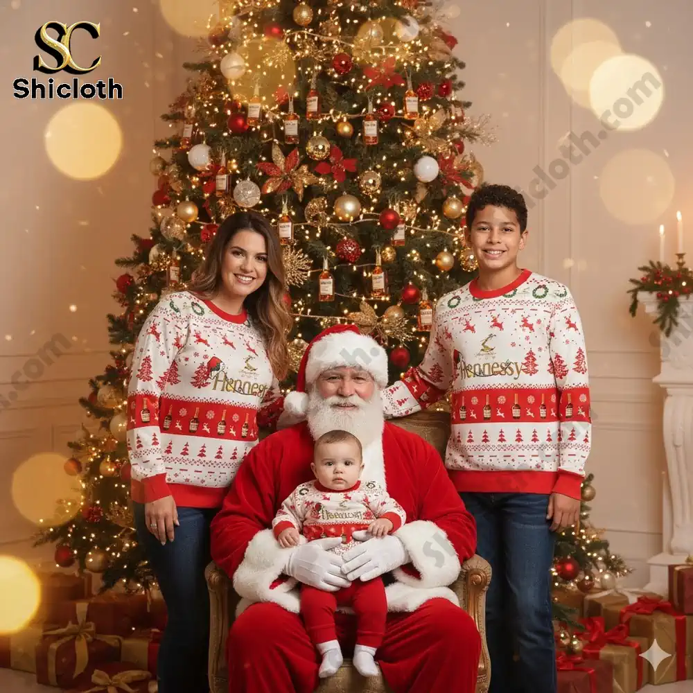 Hennessy Santa Hat Ugly Christmas Sweater